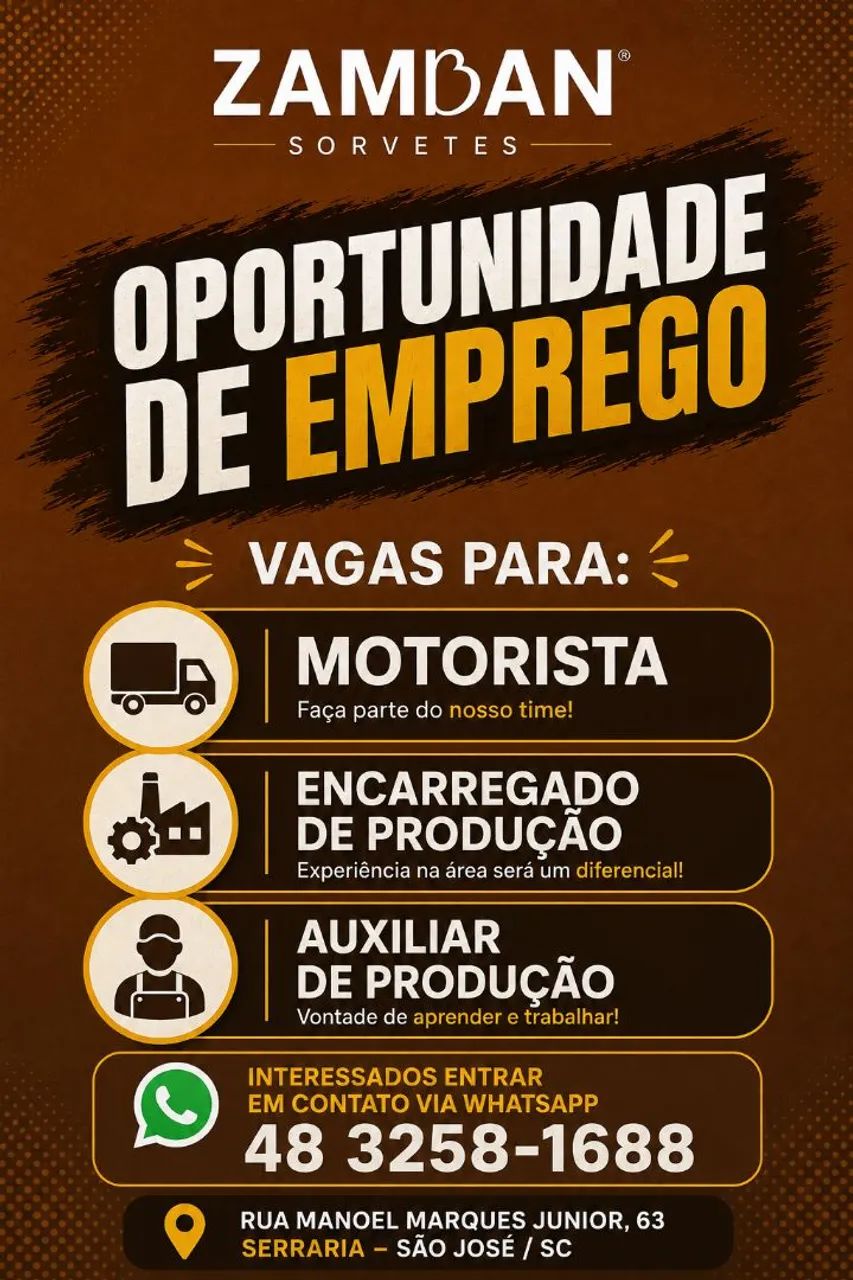 Auxiliar de Produção de Sorvete e Picolé