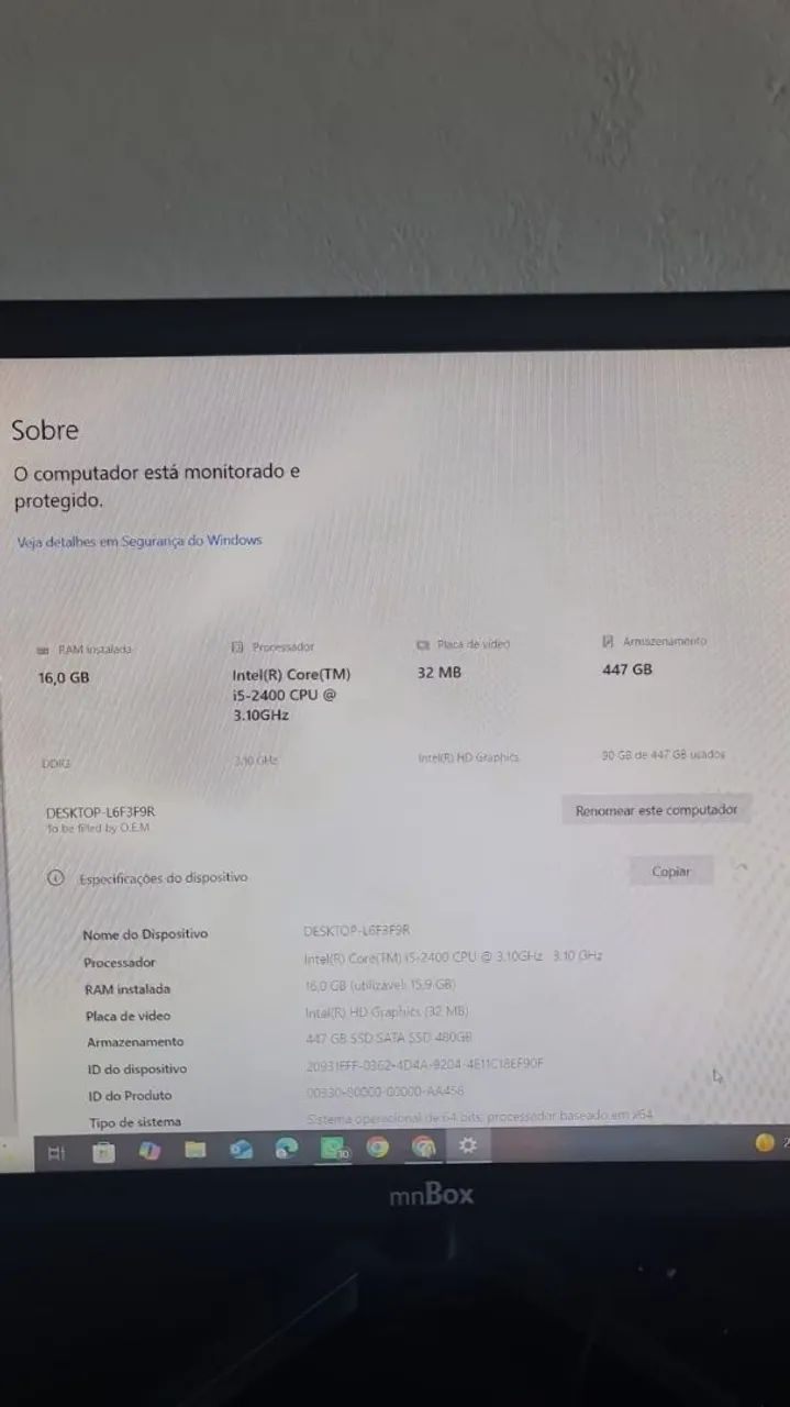 VENDE-SE COMPUTADOR DE MESA MNBOX COMPLETO! OPORTUNIDADE - Foto 4