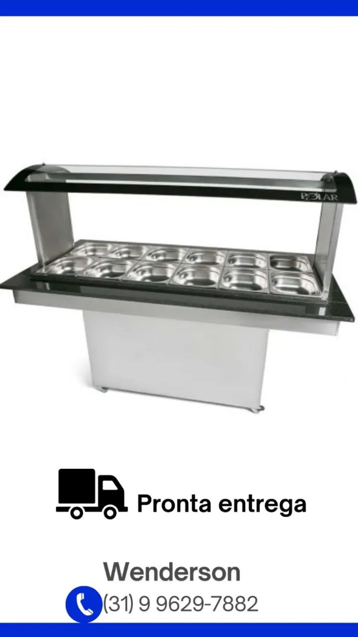 Buffet aquecido Polar 12 cubas Novo