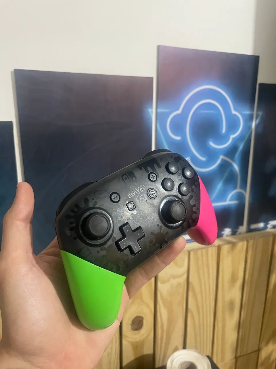 Nintendo Switch Pro Controller Splatoon 2 Original - Foto 4