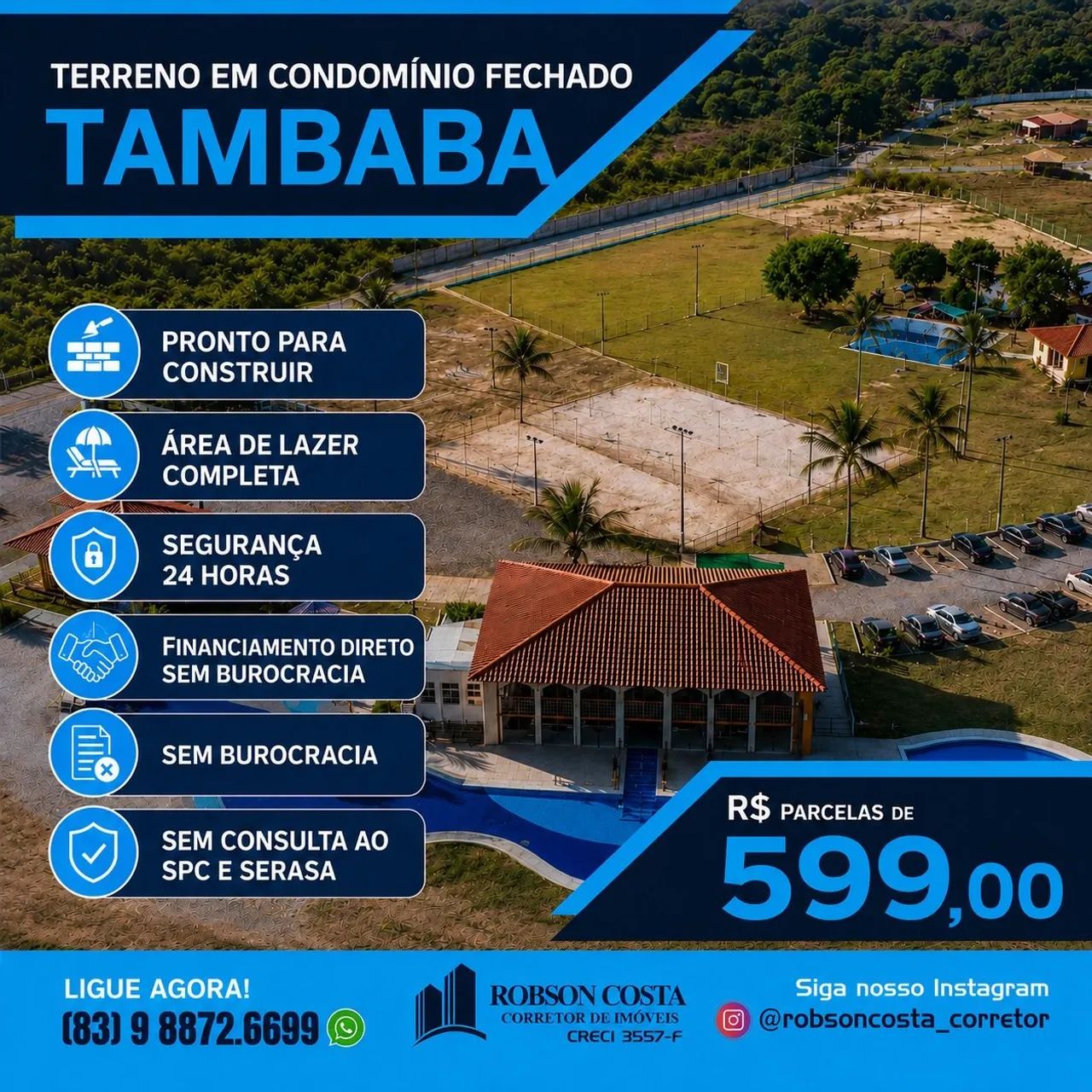Terreno em Tambaba, em Condomínio Fechado 