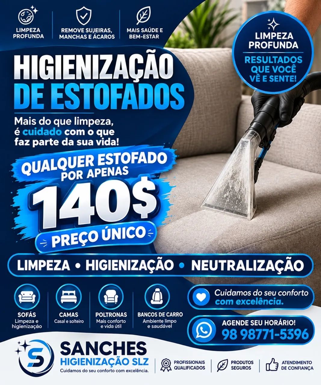 Higienização de estofado 