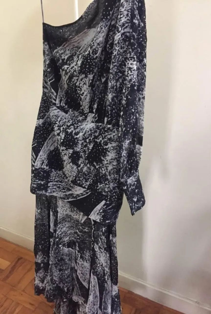 Vestido Le Lis Blanc Clara Moonfire Seda - Foto 4