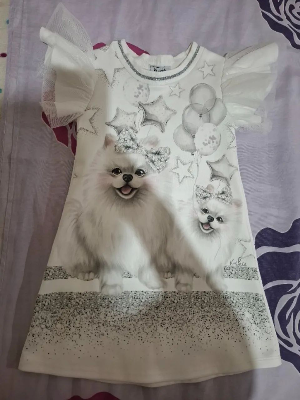 Vestido Branco Cachorrinhos Trupe Esperta
