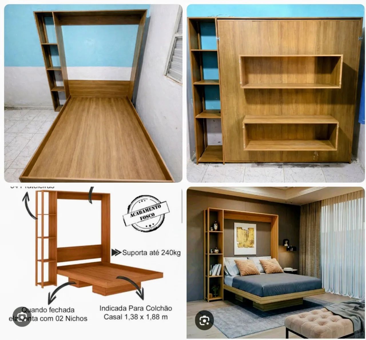 Cama casal articulada 