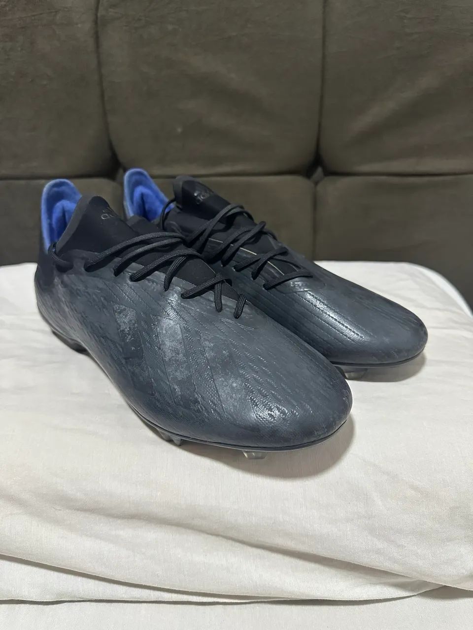 Chuteira Adidas X 18.1 fg Elite Preta e Azul - Calçados Esportivos