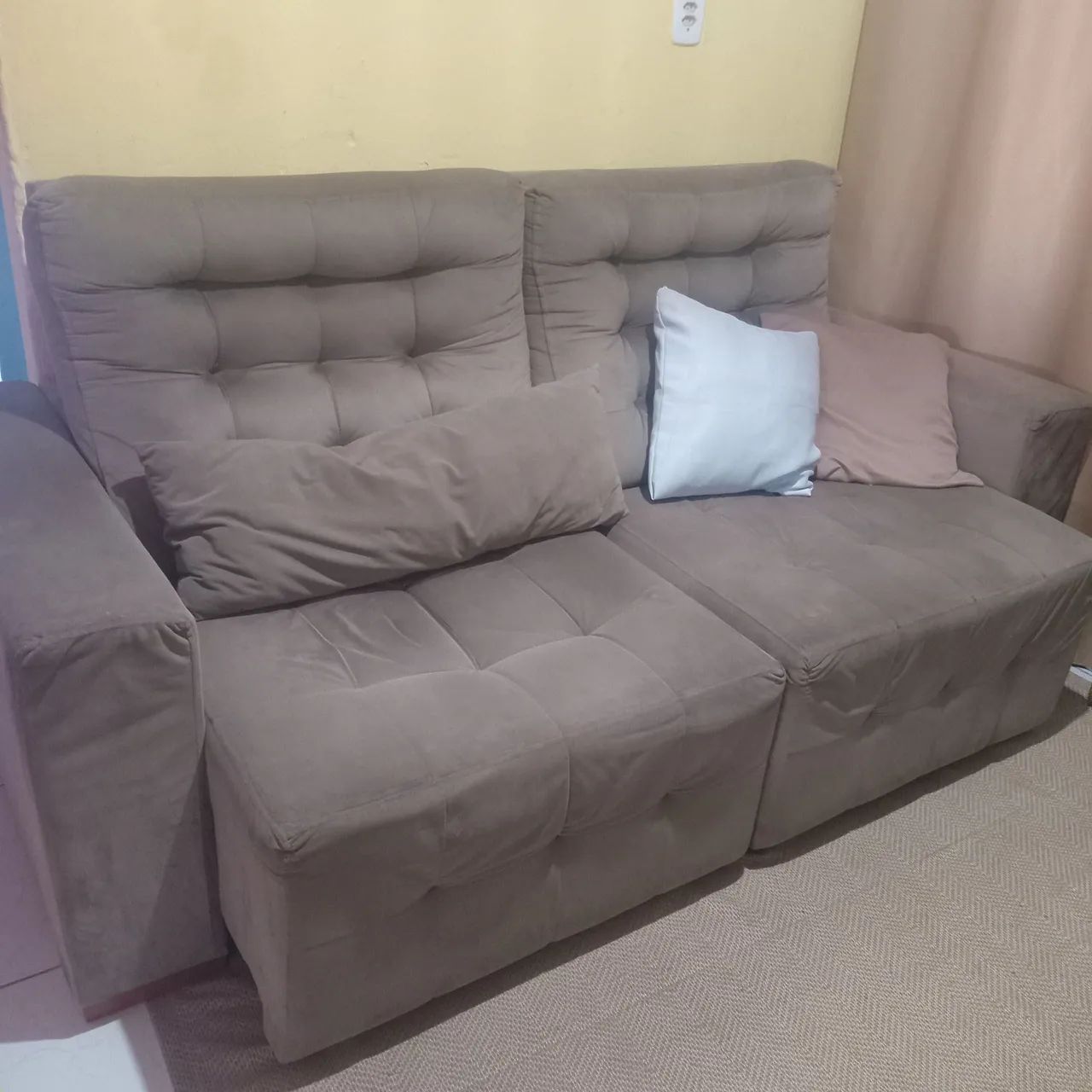 Sofa retratil 3 lugares for cinza - Foto 3