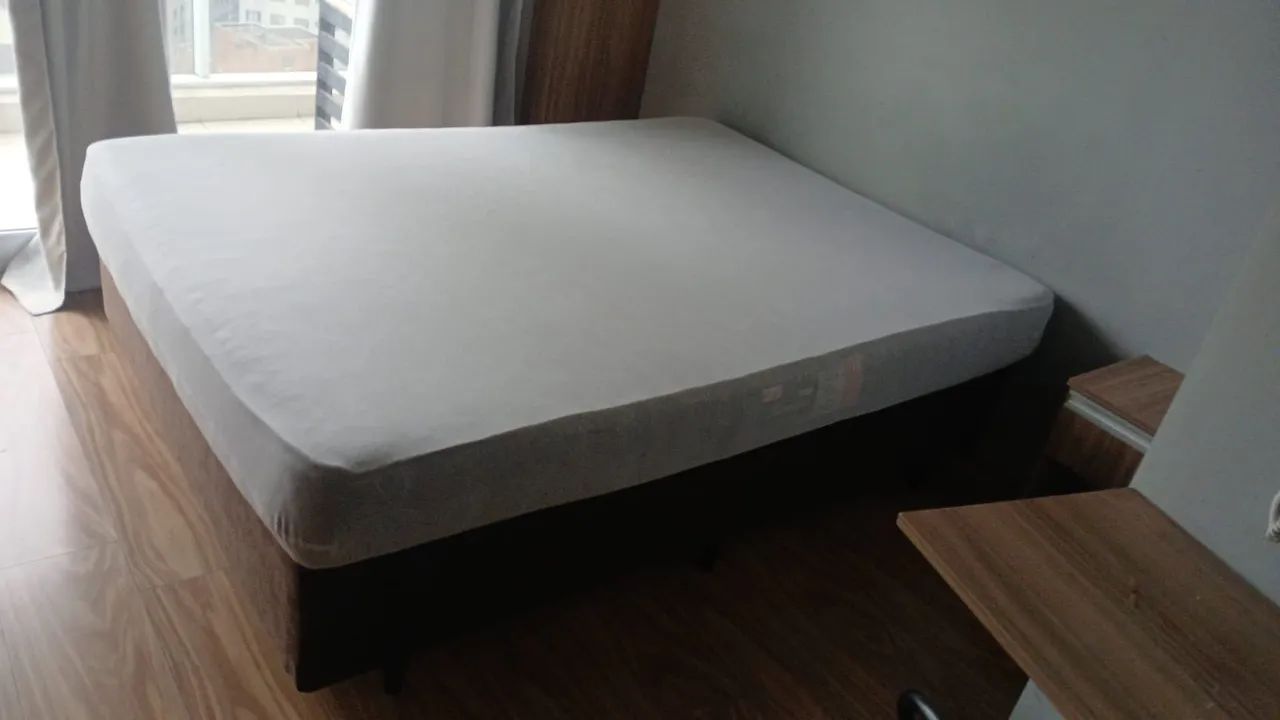 Cama Box Casal + Colchão - Bom estado  - Foto 4