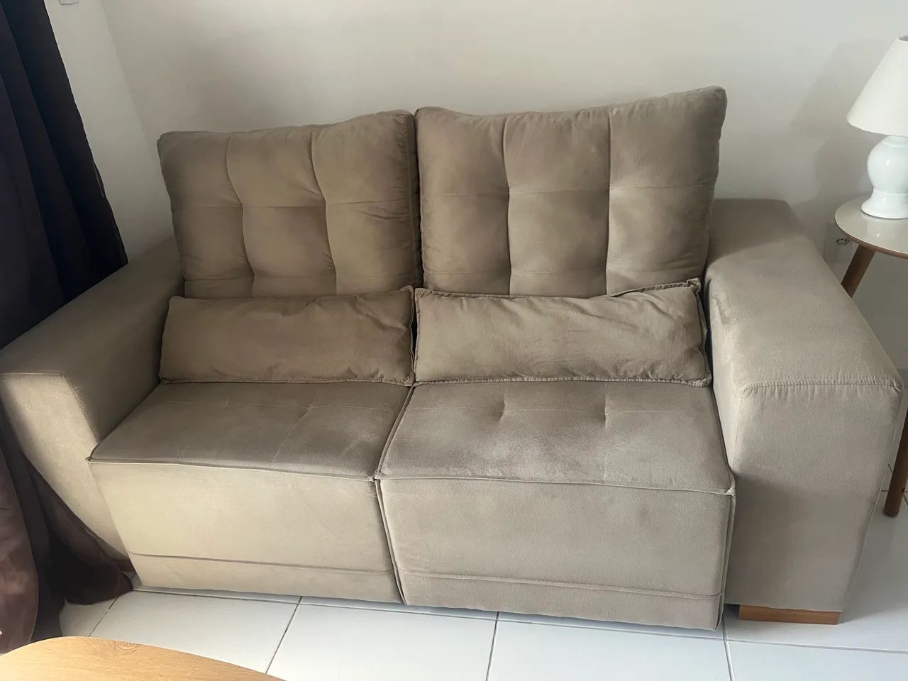 Sofa Bege Elegante RETRATIL - Foto 4