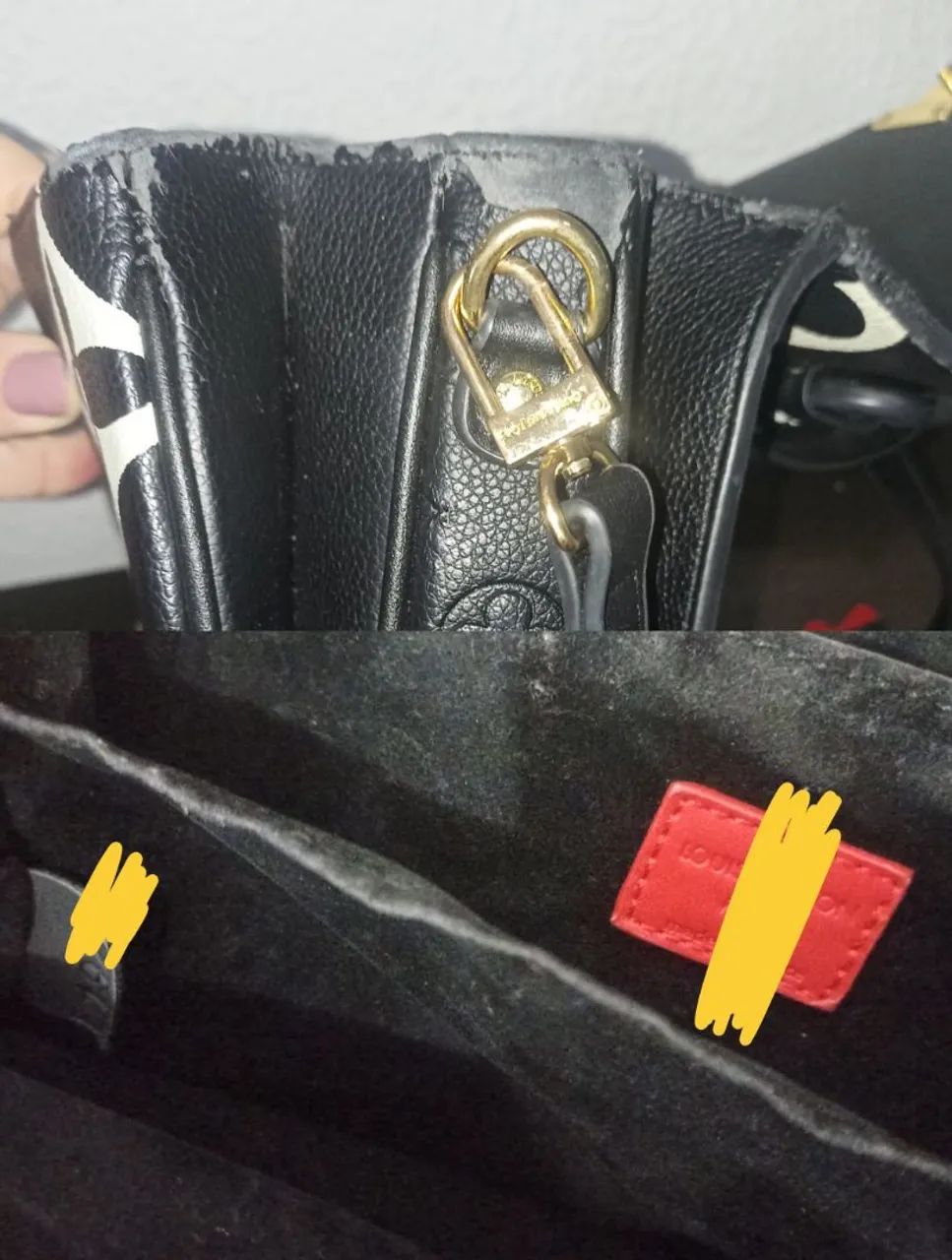 Bolsa preta média couro  - Foto 5