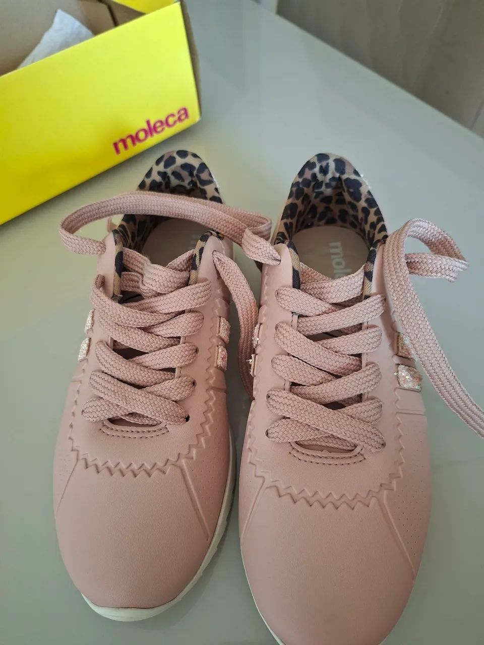 Tenis Moleca rosa n. 36 semi novo - Foto 2