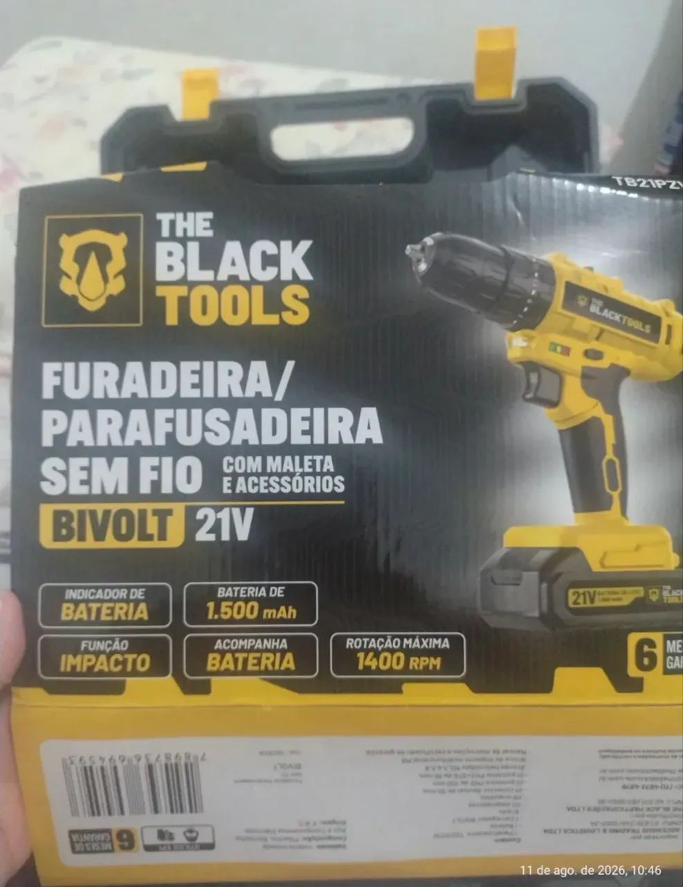 Parafusadeira com maleta e acessos - Foto 3