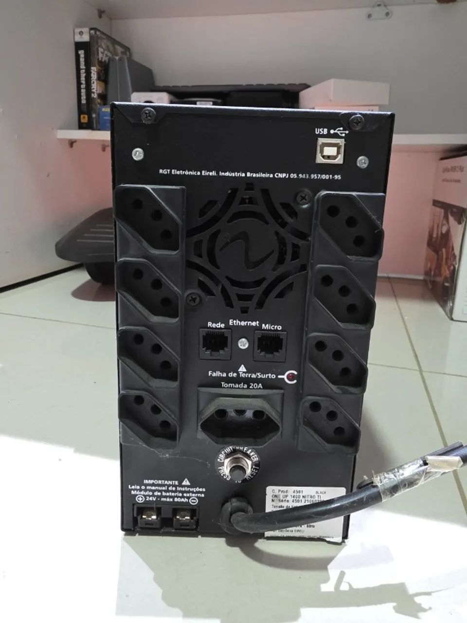 Nobreak Ragtech 2000va Senoidal Puro Gamer Sem Bateria - Foto 6