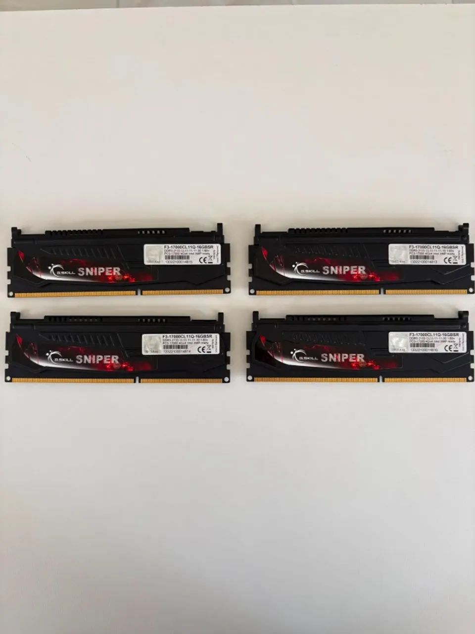 Kit G.SKILL Sniper 16GB (4x4GB) DDR3 2133MHz - Memória RAM - São
