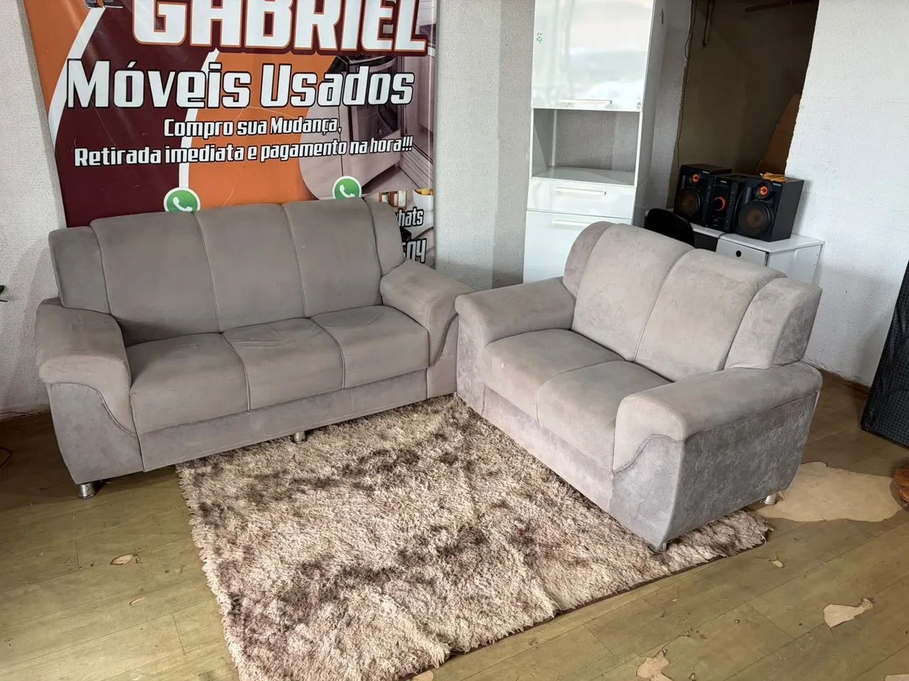 Sofa 2 e 3 lugares ótimo estado ((ENTREGO GRATIS)) - Foto 2