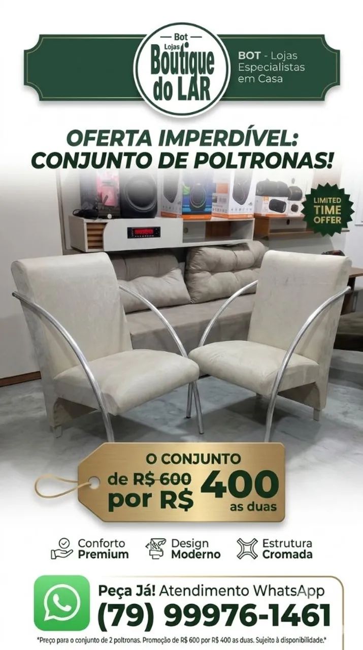 Duas poltronas por 400
