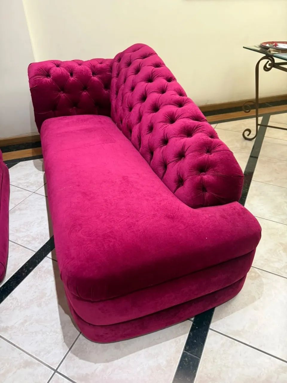 diva recamier puff poltrona banco veludo classico - Foto 3