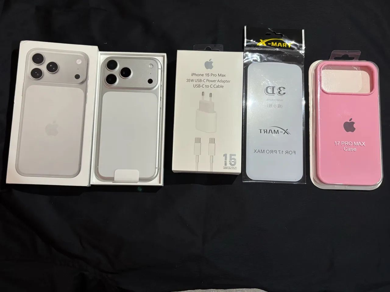 iPhone 17 Pro Max 256GB Prata - Novo e Lacrado + Acessórios