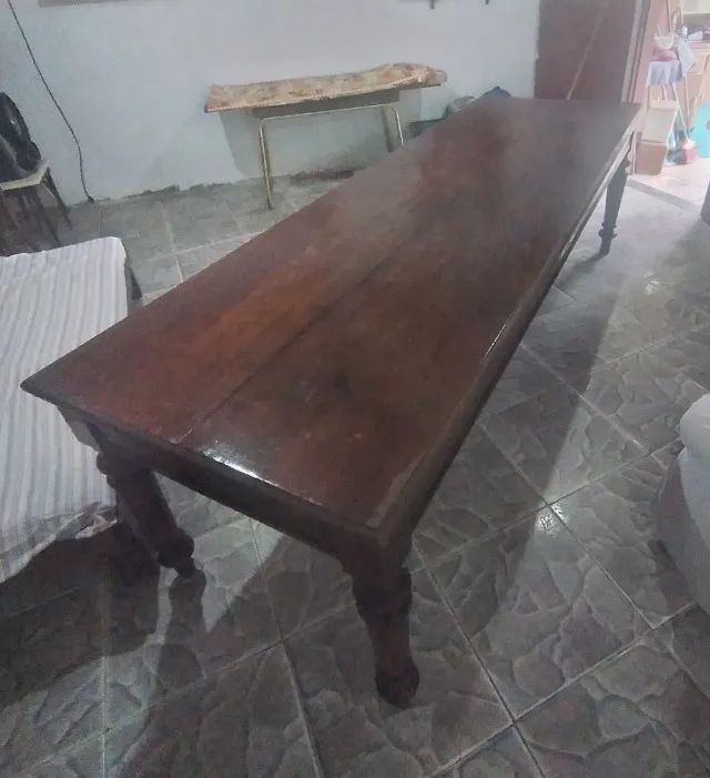 Mesa de jantar séc.19 madeira maciça  - Foto 2