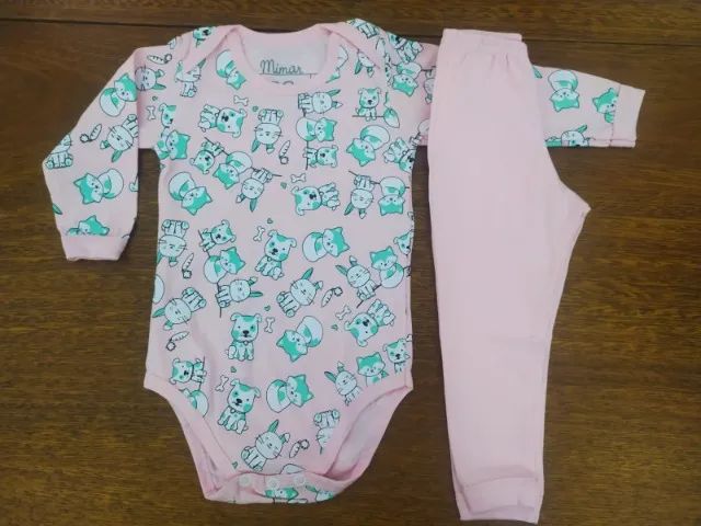 Conjunto Body Com Calça Rosa da Mimar