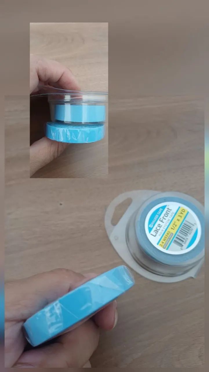 FITA adesiva azul para cabelo fita  - Foto 4