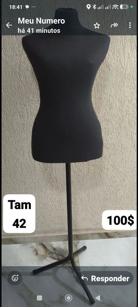 Busto manequim 42 