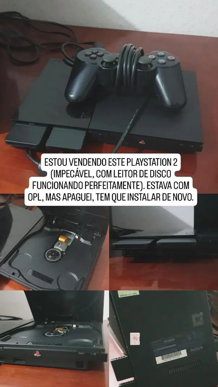 Vendo Playstation 2 com leitor de disco funcionando perfeitamente!