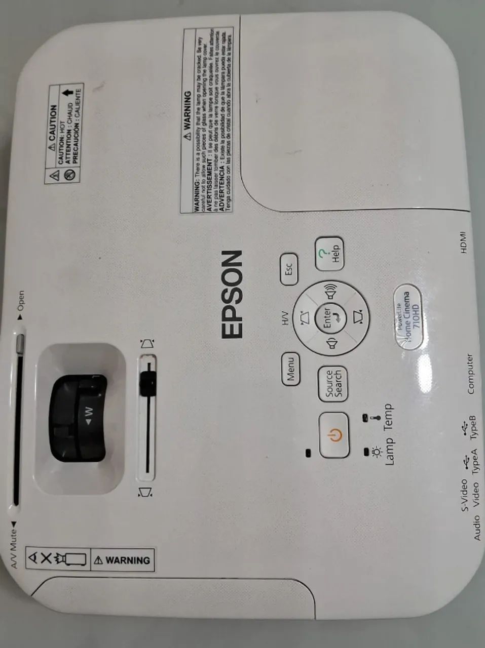Projetor Epson PowerLite Home Cinema 710HD - Foto 4