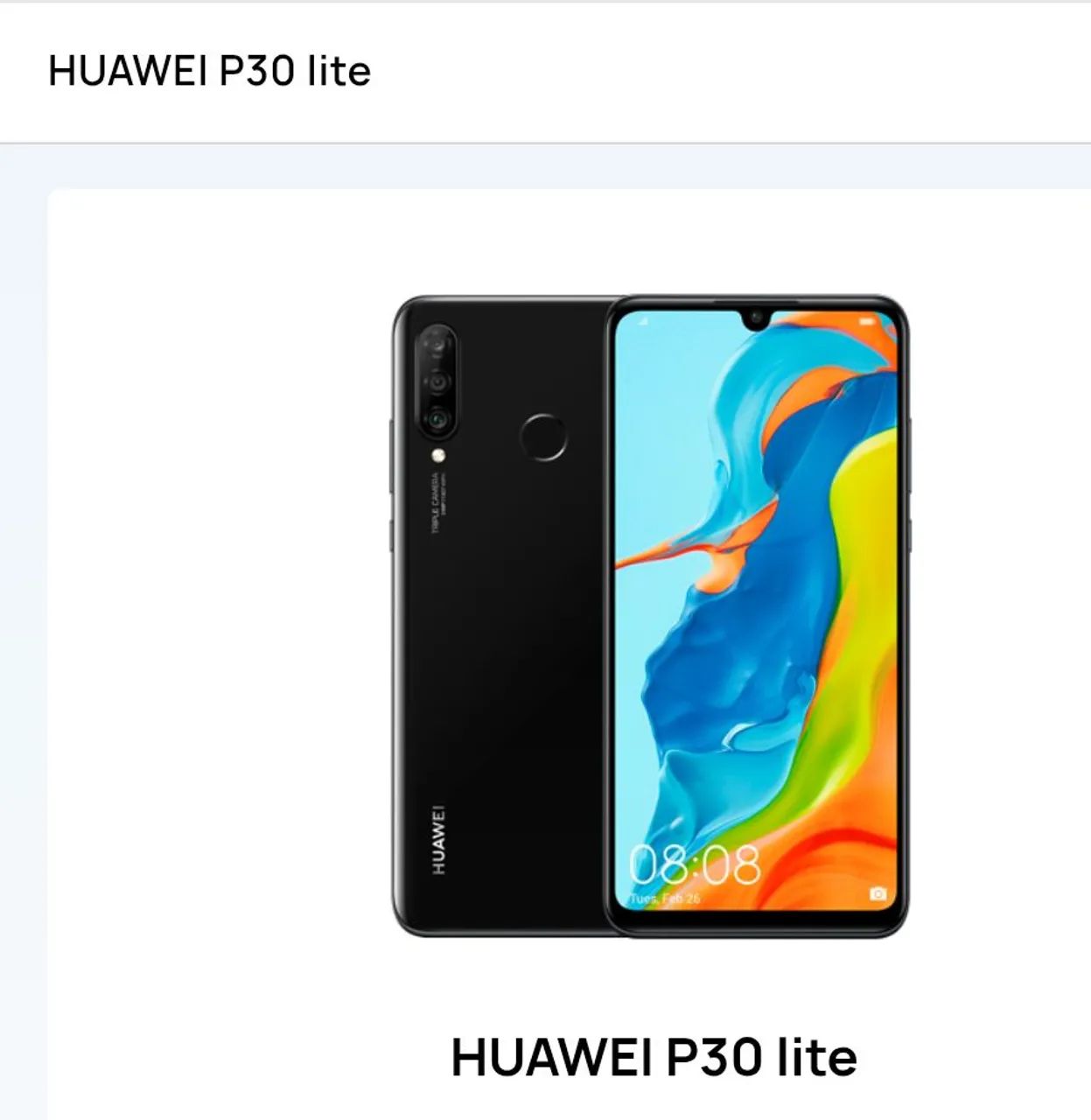 Celular Huawei P30 Lite 128GB 4G 6GB RAM - Celulares e Smartphones