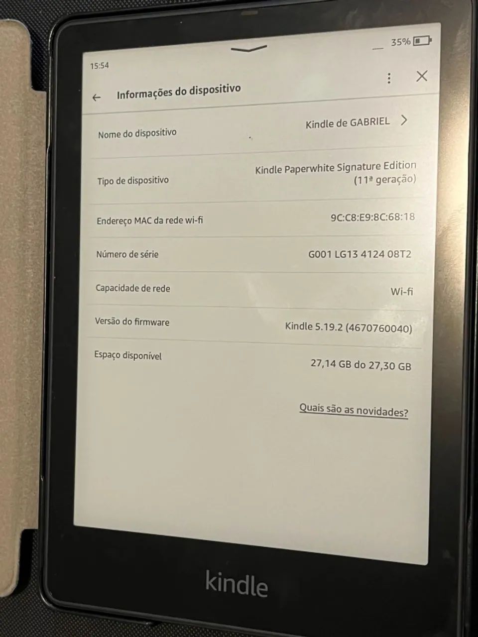  Kindle 11a Geração Paperwhite Signature 32gb