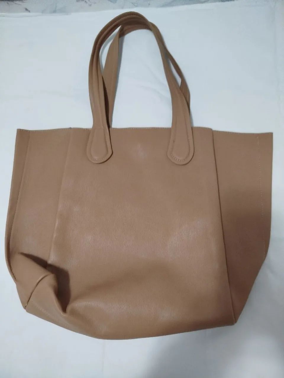 bolsa ZARA grande bege - Foto 4