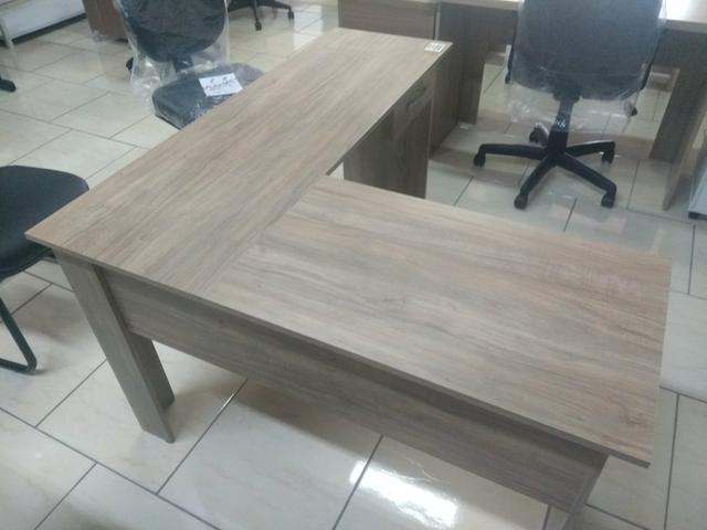 Mesa em L escritório com 01 gaveta novas fabricação própria - Foto 3