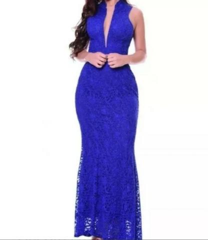 Vestido sereia azul