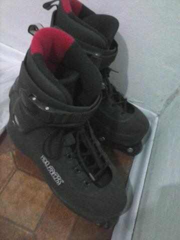 Roller Patins Black Traxx + Kit Proteção completo - Foto 2