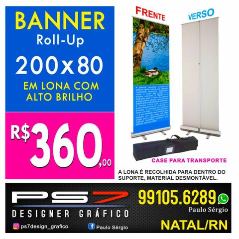 Banner com suporte de apoio tipo data show .