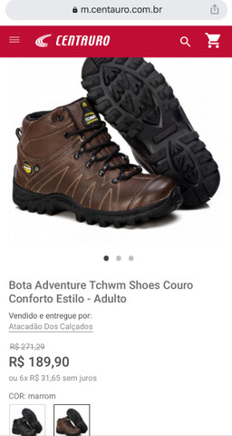 bota adventure centauro