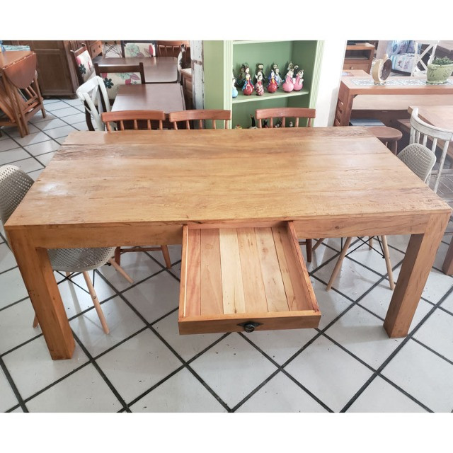 Mesa Mocha Com 1 Gaveta Demolição - Foto 2