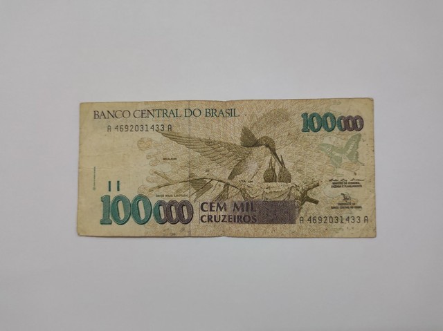 Cédula antiga de cem mil cruzeiros  - Foto 2