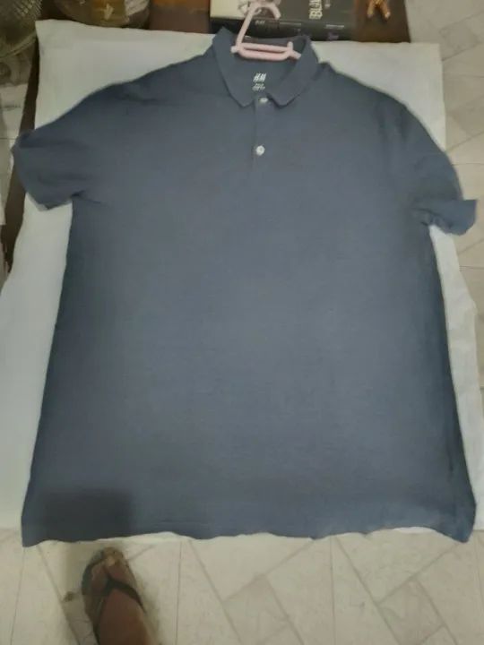 Camiseta Polo H&M Azul G - Foto 2