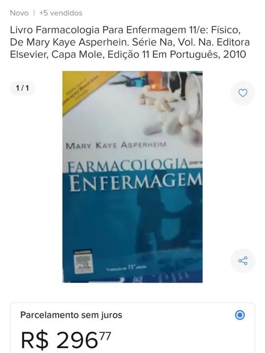 Livro Farmacologia para Enfermagem- Mary Kaye Asperheim - Foto 4