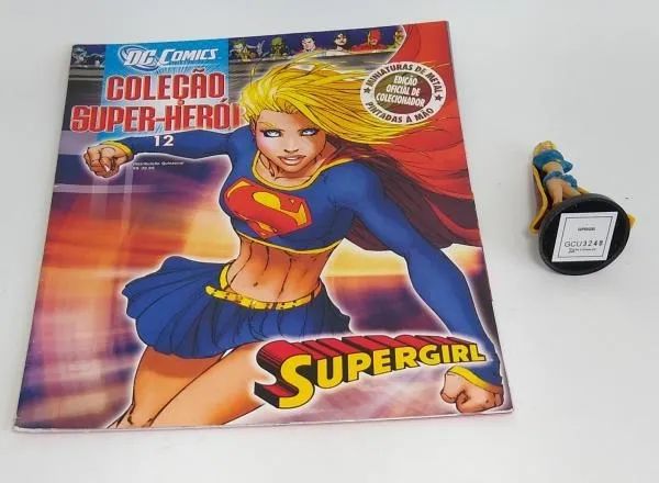 Miniatura Eaglemoss Super Girl Com Revista - Foto 2