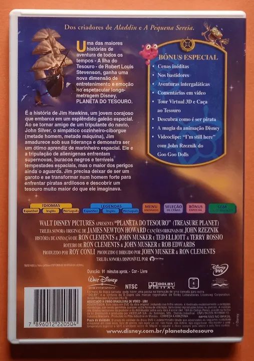 Dvd Planeta do Tesouro - Walt Disney  - Foto 2