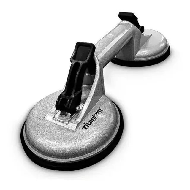 VENTOSA ALUMINIO DE DUAS GARRAS 11,8CM SUPORTA ATE 100KG - Foto 2