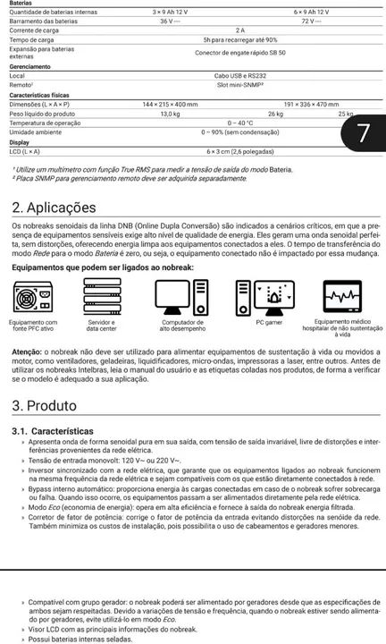  Nobreak Online DNB 3 kVA TW, INTELBRAS - Foto 4