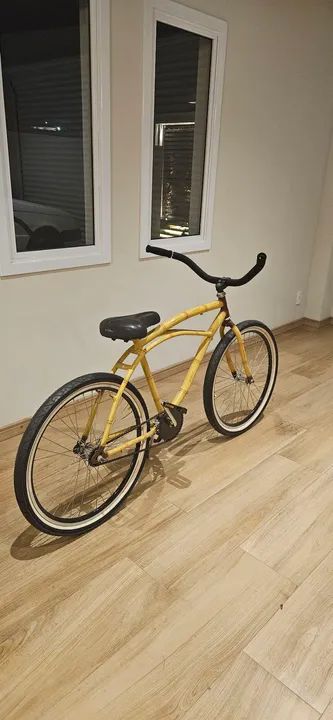 Bicicleta Bike praieira exclusiva grafismo bambu - Foto 4