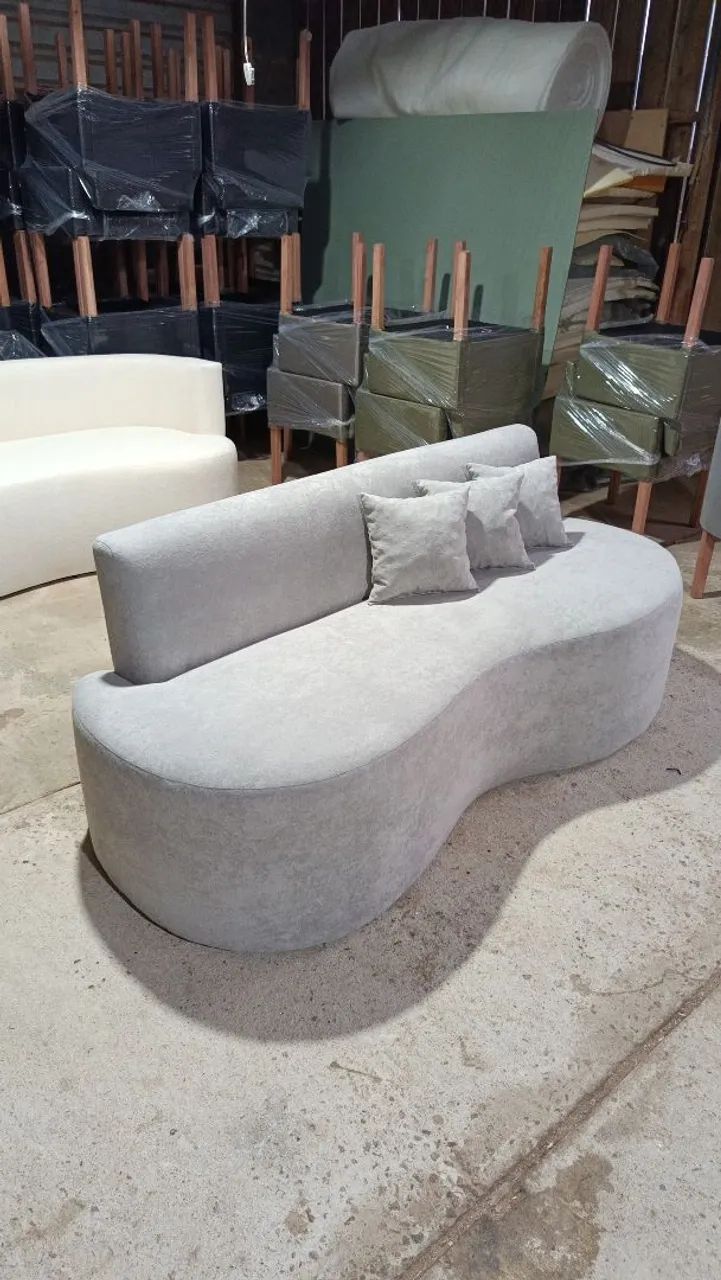 Sofá modelos orgânicos com 2m