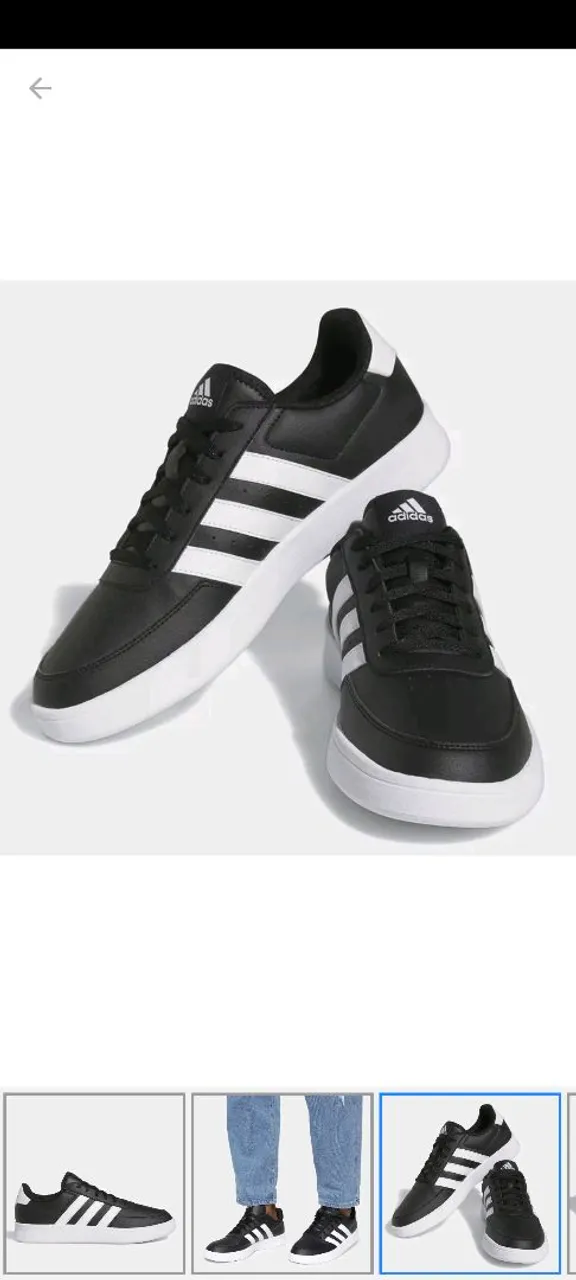Tênis Adidas Masculino - Preto e Branco Novo na Caixa
