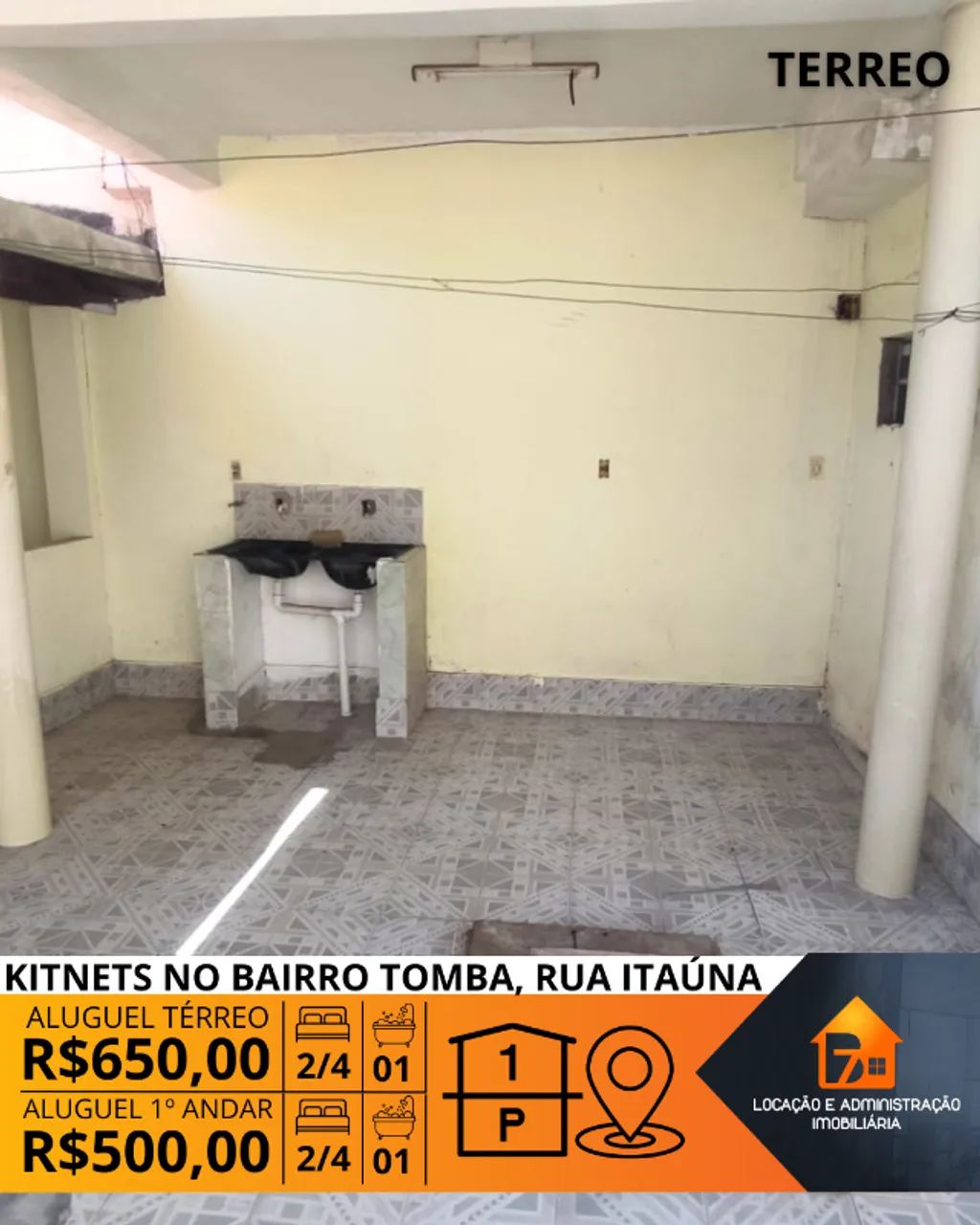 Kitnets no bairro Tomba, rua Itaúna. - Foto 3