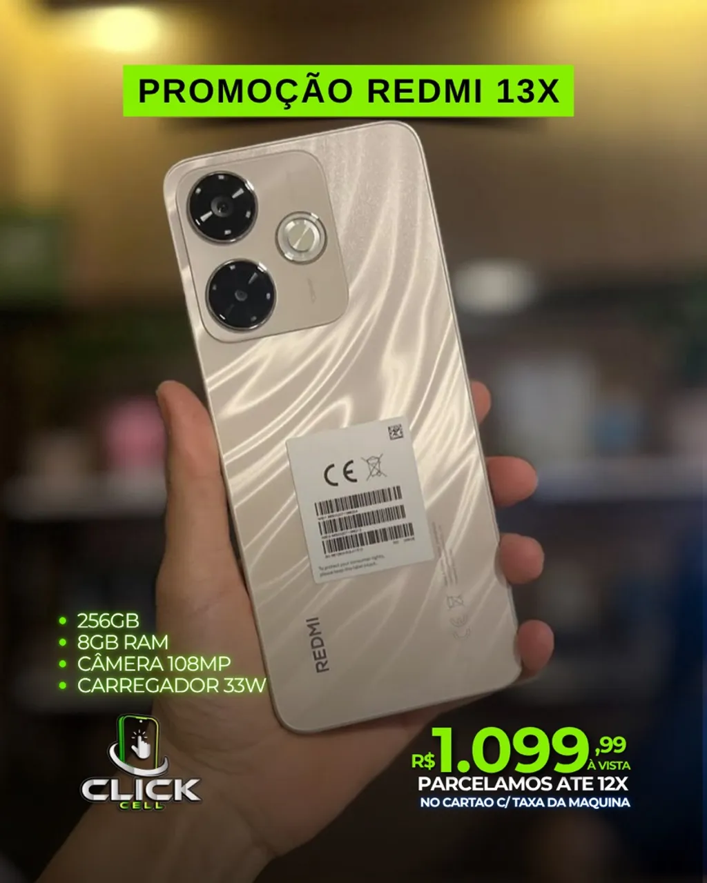 Promoção Redmi 13X 256GB - Novo