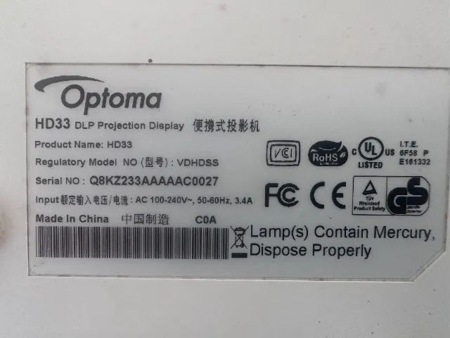 Kit Projetor Optoma HD33 3D - Completo! Apple TV + 10 Óculos + HDMI 10m - Foto 5